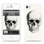 Handmade iPhone Cases-Black and White Skull(iPhone 4/4S,iPhone 5)