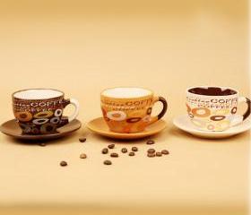 Coffee Cups with Plate Set for Family